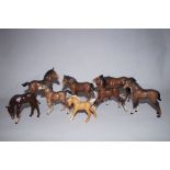 Eight Beswick Foals