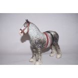 Beswick Rocking Horse Grey Shire Horse - 22cm h