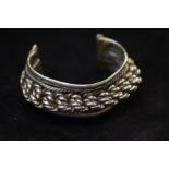 Heavy White Metal Bangle. Weight 95g