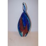 Large and Heavy Art Glass - Nibbles to base - 44cm