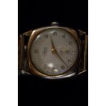 9ct Gold Cased 1920's Avia Gents Wrist Watch with