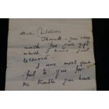 Clementine Churchill Handwritten Letter Referring