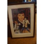 Limited Edition Framed Print of Elvis - 69cm High
