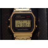 Gents Casio Gold Plate Digital Wristwatch (Boxed)