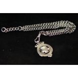 Fully Hallmarked Silver Albert Chain with Fob
