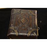 Victorian Leather Bound Photograph Album 16cm x 13