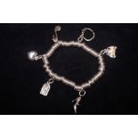 Silver Links of London Charm Bracelet with 6 Charm