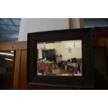 Victorian Oak Framed Bevelled Mirror