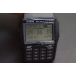 Gents Casio Black Calculator Wristwatch