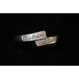 9ct White Gold Dress Ring - Size N