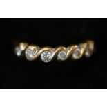 18ct Gold and Diamond Dress Ring - Size L
