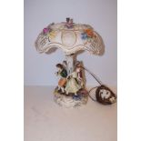 Early 20th Century Figural Ceramic Lamp - Some Los