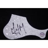 Mick Jagger Signed Guitar Pick Guard with COA and