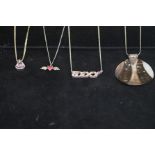 4 Silver Necklaces and Pendants