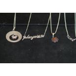4 Silver Necklaces and Pendants