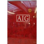 Framed Manchester United Football Shirt Signed by