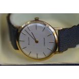 Bulova 9ct gold cased Longchamp wristwatch with bo