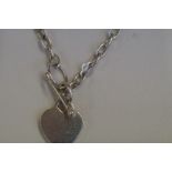 Silver heart necklace