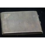 Art Deco 1930s Silver Cigarette Case - 10cm & 138g