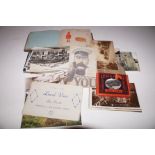 Early Autograph Album together with Early Postcard