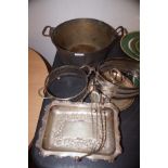Victorian Jam Pan together with early Plated Ware
