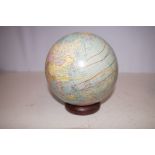 Terrestrial globe on ring stand