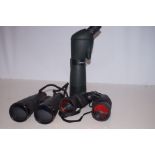 2 Pairs of Binoculars together with a Spotting Sco