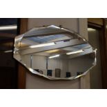 Art Deco Bevelled Frameless Mirror