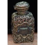 Early Victorian Large Scent Bottle Converted into Trinket Box with London Hal