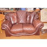 Stylish Italian Design Leather Two Seater Settee