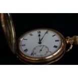 Gold Plated Full Hunter Pock Watch (Currently Tick