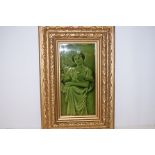 Victorian framed tile of a lady