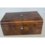 Victorian Walnut Veneered Writing Slope - 35cm Wid