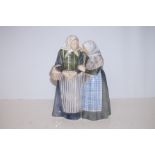 A pair of Royal Copenhagen "Old woman" figures