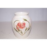 Anita Harris Pink Rose vase, signed in gold