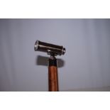 Telescope handle wooden walking stick