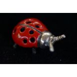 Silver ladybird pin cusion