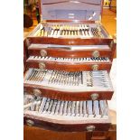 Large Four Drawer Chest of Cutlery Maleham & Yeoma