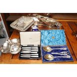 Quantity of early Silver Plated ware