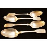 Four William VI Spoons, Full London Hallmarks 1837