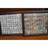 Two Framed sets of Cigarette Cards, Carreras and W