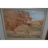 Wilmot Pilsbury 1840-1908 Watercolour 'Farm Yard S
