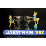Four Babycham Glasses and Others
