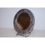 Chrome Louis Vuitton dressing table mirror