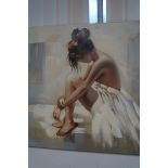Overpainted Canvas of a Ballerina (Print) - 79cm x