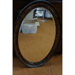 Early Oval Bevelled Mirror - 77cm x 49cm