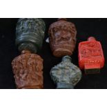 Five Chinese Scent Bottles