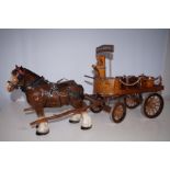 Melba Ware Grey Horse and Cart with Barrels