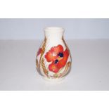 Moorcroft poppy vase 8cm