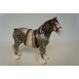 Beswick Rocking Horse Grey Shire Horse (Leg Re-glu